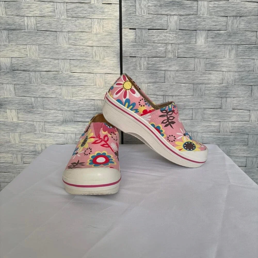 Dansko Pink Floral Print Slip On‎ Clogs Kids Size 32 (US 1)